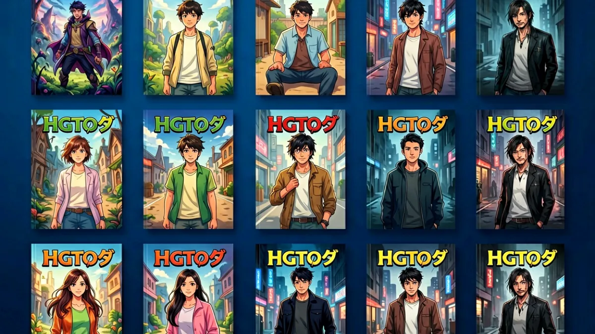 成人漫画门户首页概览图，展示多种风格的漫画封面排列成网格，画面色彩丰富且内容分类清晰